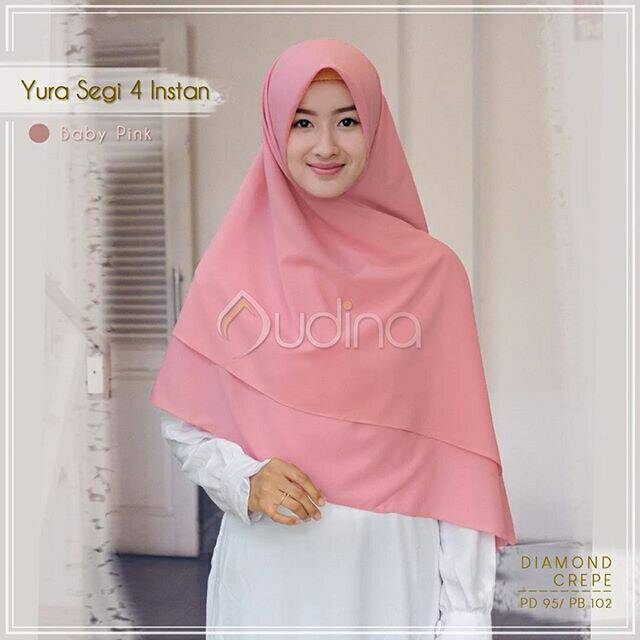 YURA (NEW COLOURS) SEGI 4 INSTAN by AUDINA / hijab instan / segi4 instan