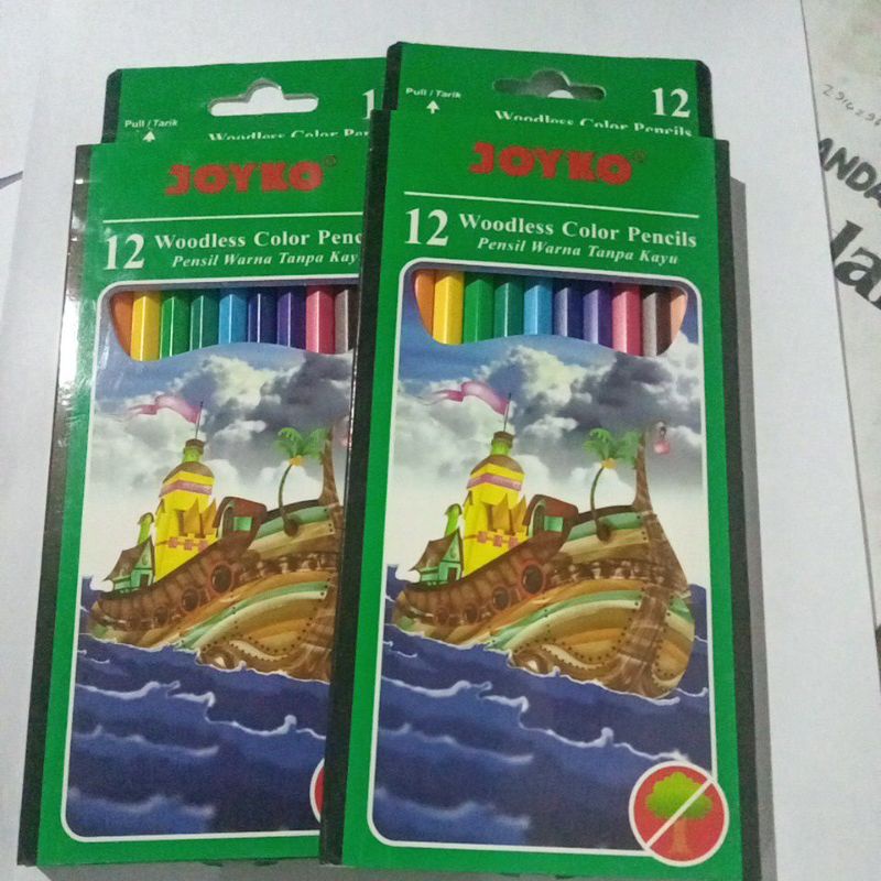 

pensil warna woodless 12 warna joyko cp 103