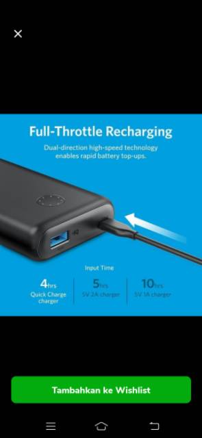 PowerBank ANKER QUICK Charge 3.0.PowerCore ll 10000 Mah A1230.