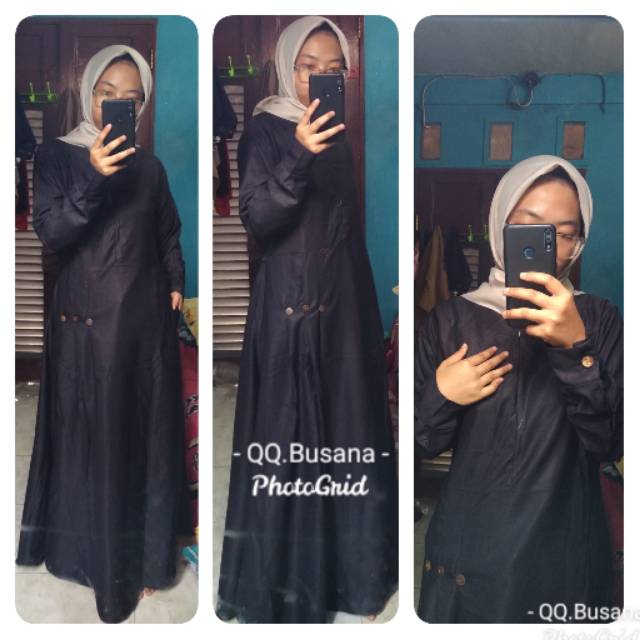 Gamis toyobo hias kancing