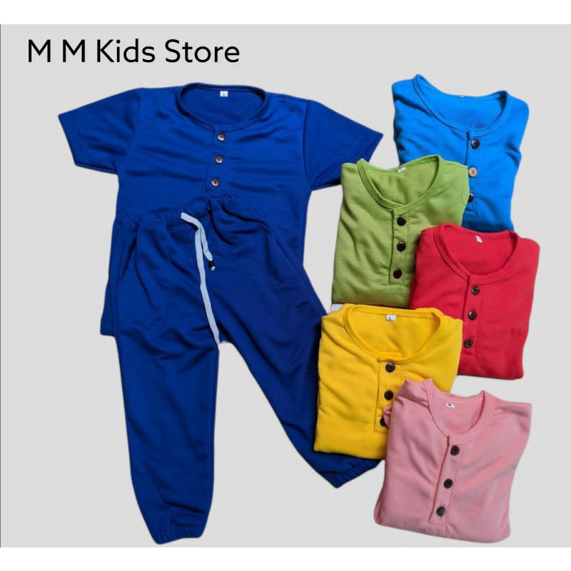 Setelan Kiano Celana Panjang Polos 1-5 Tahun Cewek cowok // Set Kiano Cp Joger Perempuan