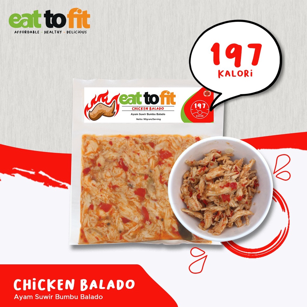 FROZEN FOOD MAKANAN DIET EAT TO FIT CHICKEN BALADO - 90 gr