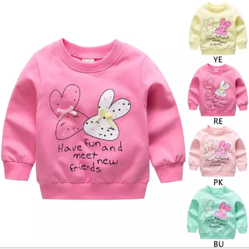 Sweater anak perempuan / Sweater anak usia 2-10 Tahun / Switer anak import