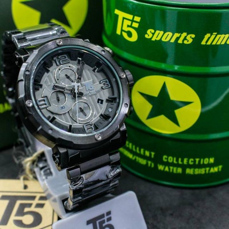 Jam T5 H 3640 original chrono aktif bergaransi free box t5