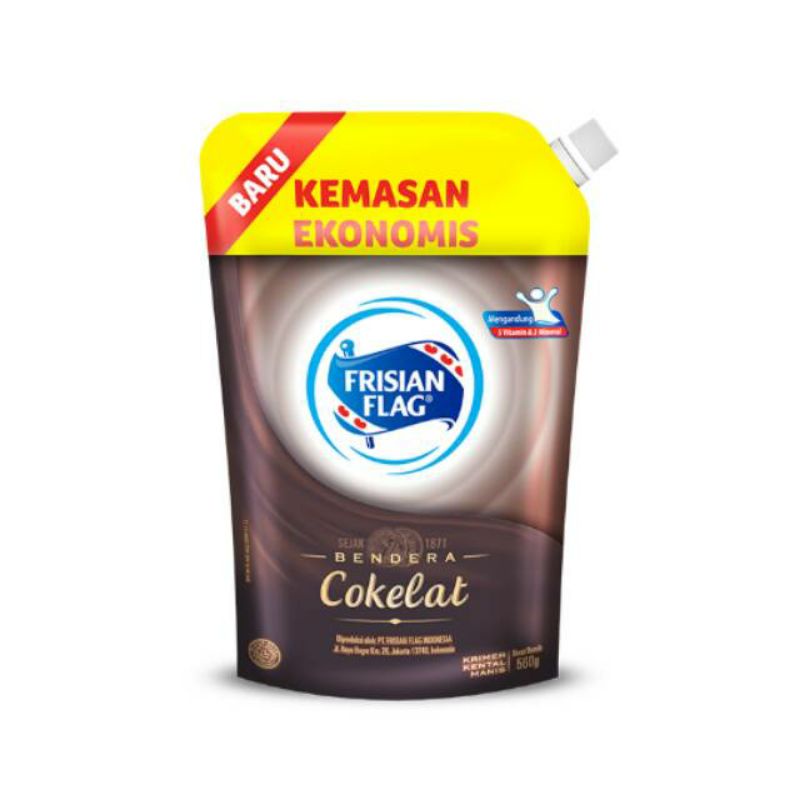 

SUSU KENTAL MANIS COKELAT FRISIAN FLAG KEMASAN EKONOMIS 560 GRAM BENDERA POUCH KEBUMEN