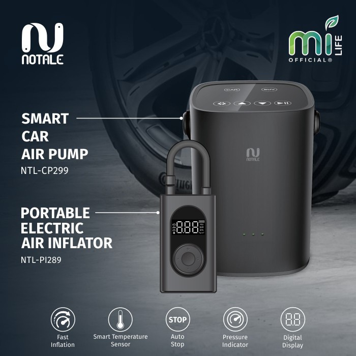 Notale Air Pump Inflator Pompa Electric Ban Mobil Sepeda