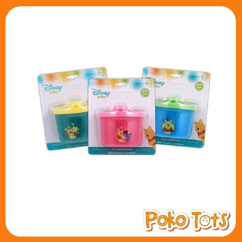 Disney Baby 4 Compartment Milk Powder Container Tempat Susu Bubuk Wadah Winnie the Pooh