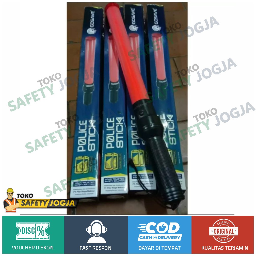 STIK LAMPU LALU LINTAS BATON STICK LAMP - TONGKAT LALIN - LAMPU PARKIR LALU LINTAS GOSAVE