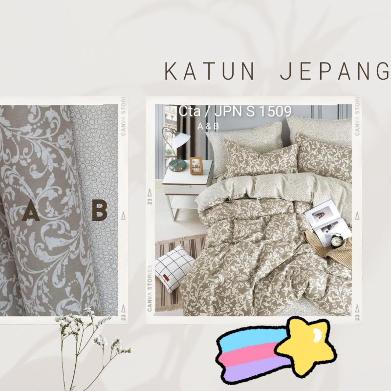 Sprei Set Katun Jepang ukuran 120x200x30