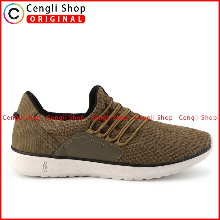 SEPATU SLIP ON HUSH PUPPIES PRIA ORIGINAL CASUAL BRANDED HIJAU HM015