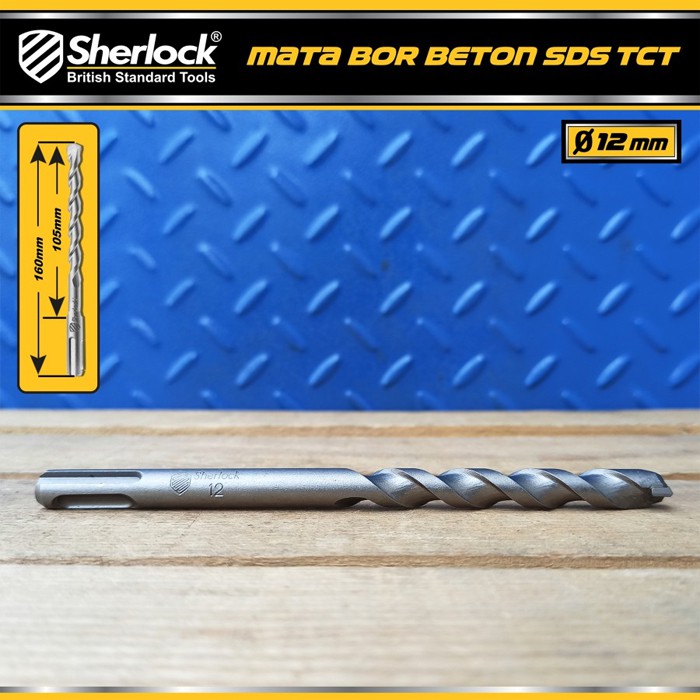 Mata Bor Beton SDS Material TCT / Sherlock Panjang 160 mm x Diameter 12 mm