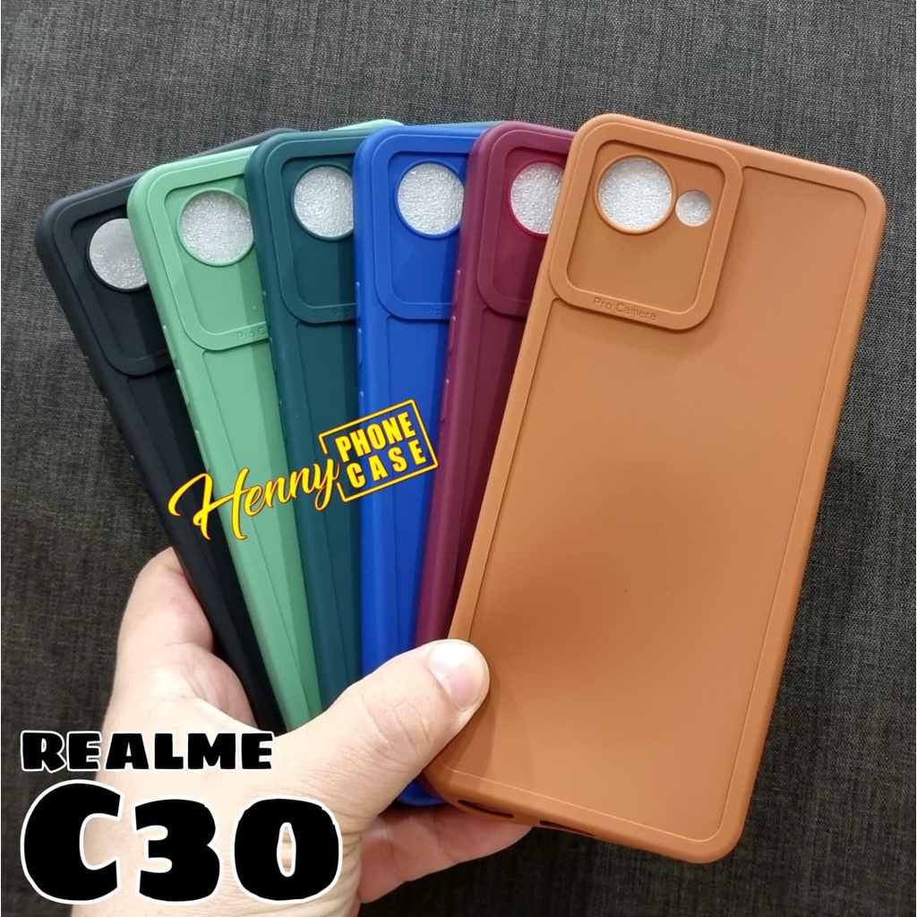 Pro Camera Realme C30 / Narzo 50i / Narzo 50 5G  Soft Case Solid Color Angel Eye Lens