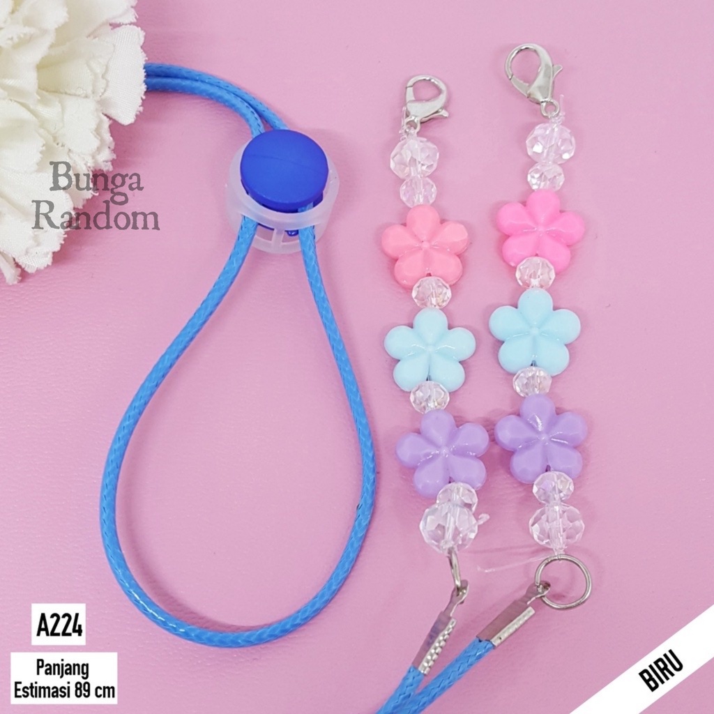 PGX Strap Masker - Kalung Masker - Tali Masker Mute Kristal Kaca Berkilau Aksesoris Fashion A224