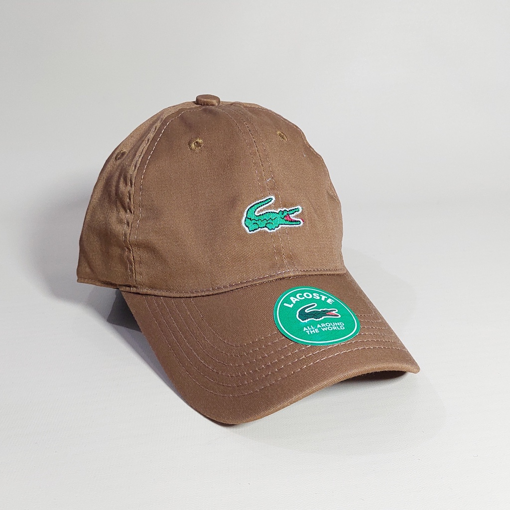 Topi Lacoste Import Premium Baseball Hat Lacoste Casual - Moca