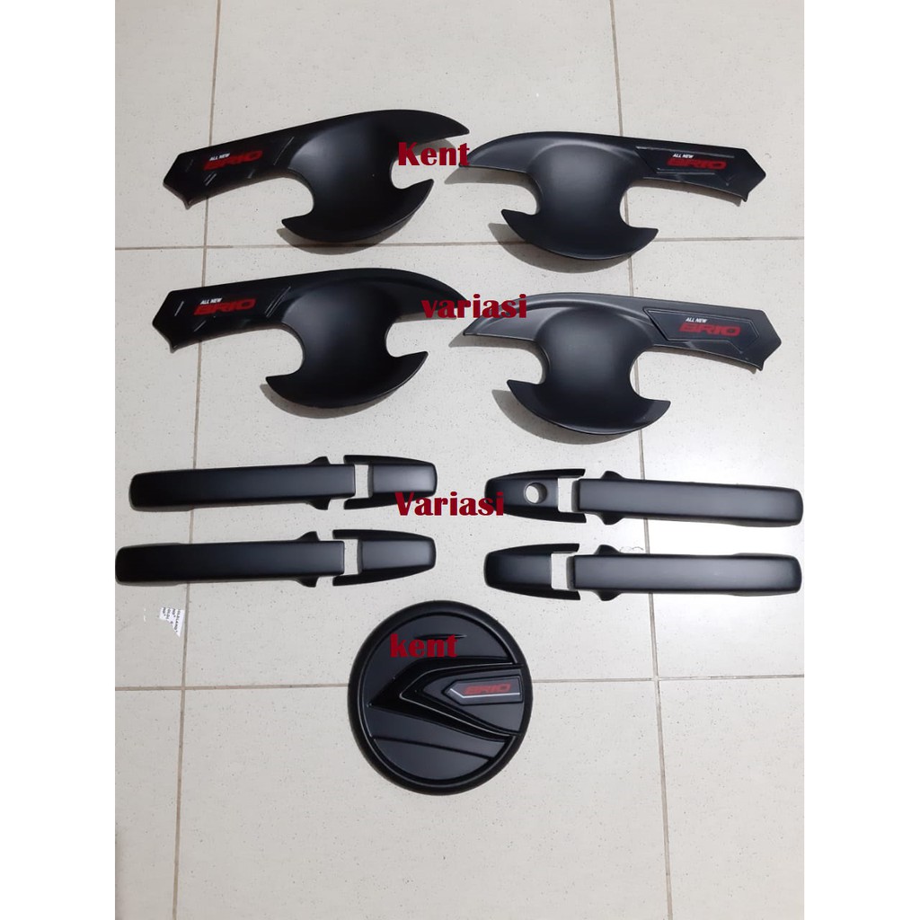 Paket Outer handle + tank cover All New Brio Hitam