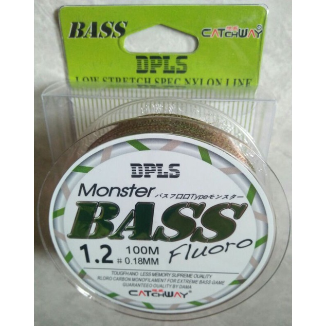 Senar pancing monster BASS FluoroCarbon 100meter Fishing Line