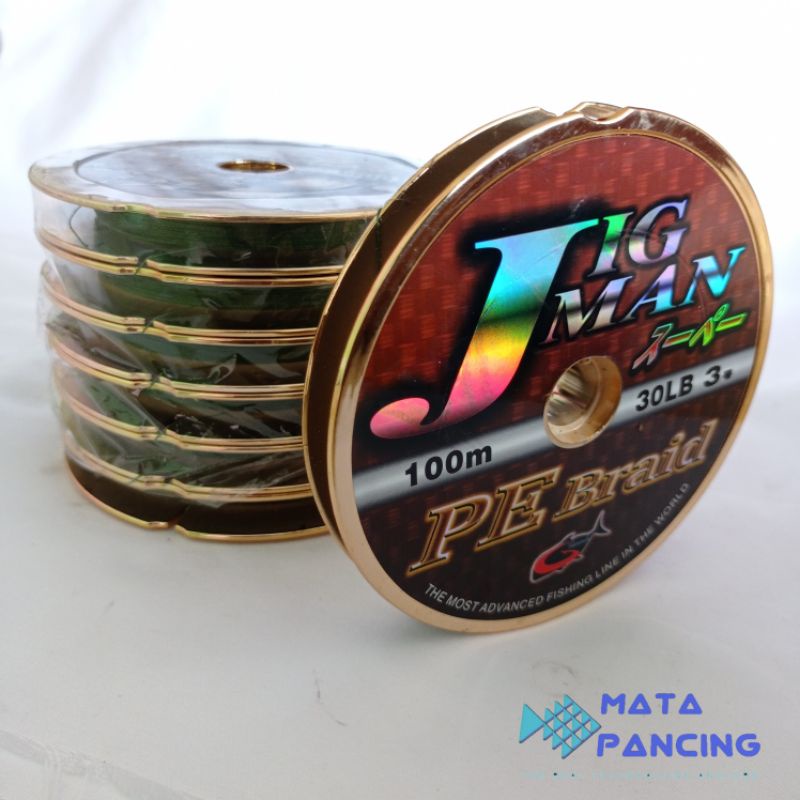 Pe benang pancing gtech jigman pe braid x8 100m connecting