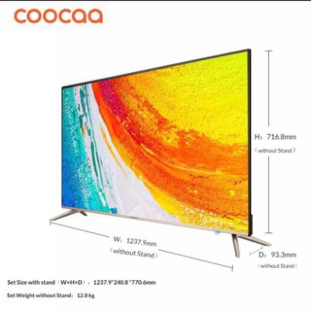 COOCAA LED TV 50 INCH 50S3N SMART TV 4K ULTRA HD NETFLIX &amp; YOUTUBE