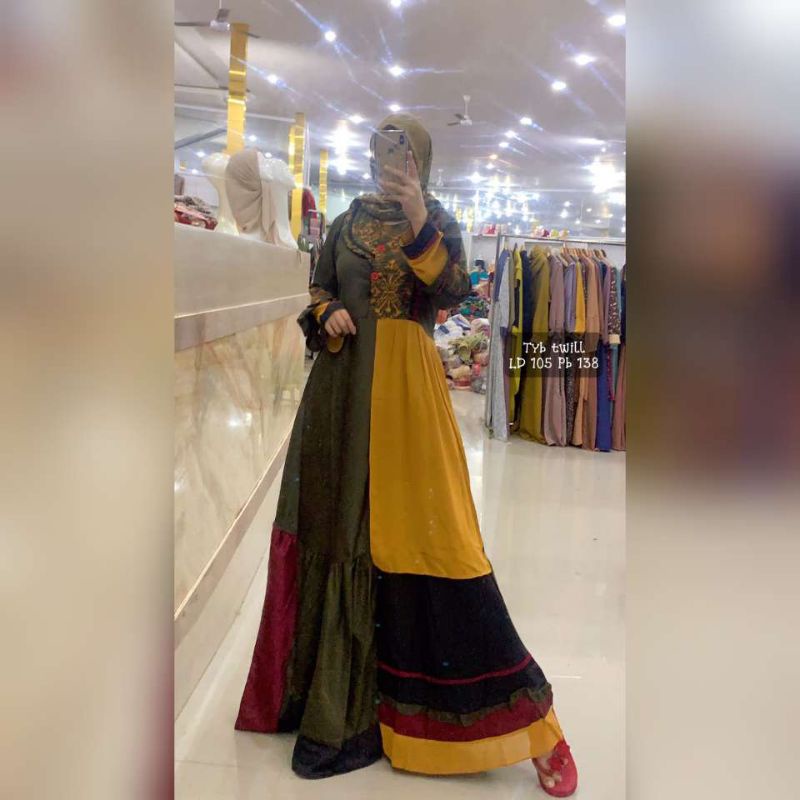 Gamis Inayah / Gamis Tuneeca Toyobo / Gamis Toyobo Fodu Twill Elegant Busui Terbaru