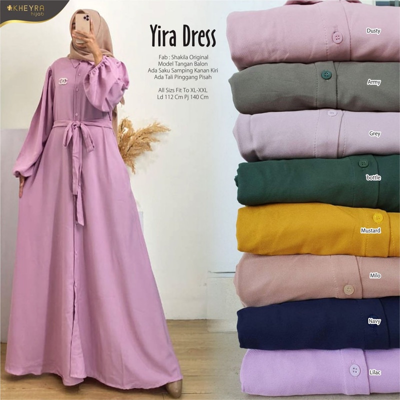 Gamis Polos Jumbo Yira dress By Kheyra Hijab