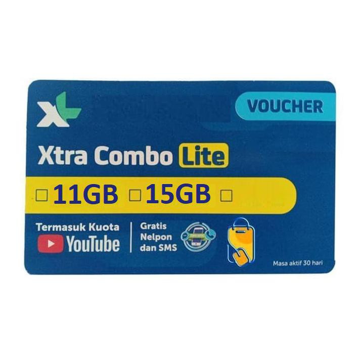 Jual XL 11GB Voucher Xtra Combo Lite Hybrid 11 GB data internet Murah