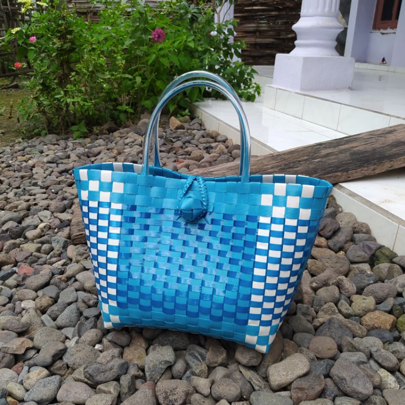 (VERTIK) Tas Belanja/ Tas Wanita/ Tas Mukena/ Tas Souvenir/ Tas kondangan/ Tas Anyaman Premium Situbondo