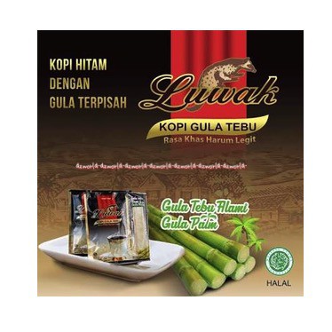 Luwak Kopi Gula Tebu Kopi Luwak Coffee Kopi Hitam Gula Terpisah 10Sachet