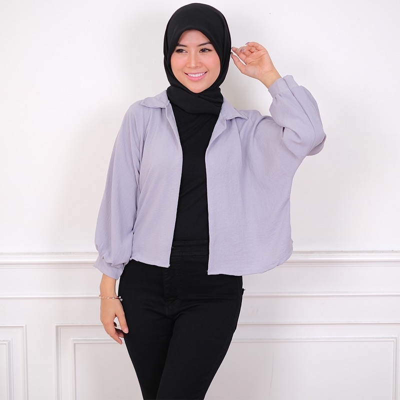 AFI - EC - ⭐️ PREMIUM AIRFLOW CRINCLE ⭐️ Marshey Batwing Oversize Outer CRINCLE-Abu