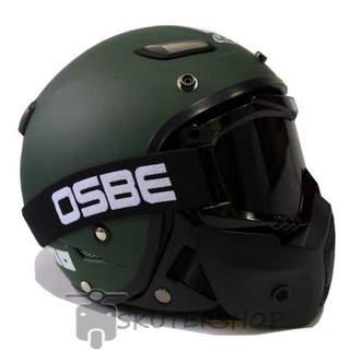 Skuter Shop Helm Bogo Retro Klasik JPN MOMO Vintage Hijau