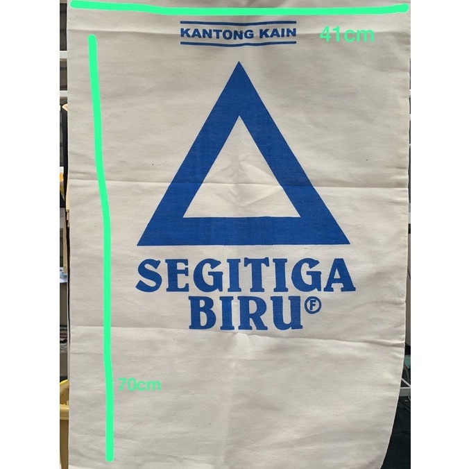 ❤stromapabelliubayer❤ Karung Gandum Segitiga Biru Karung Kandi Bahan Ospek Mos Kain / Karung kain/ka