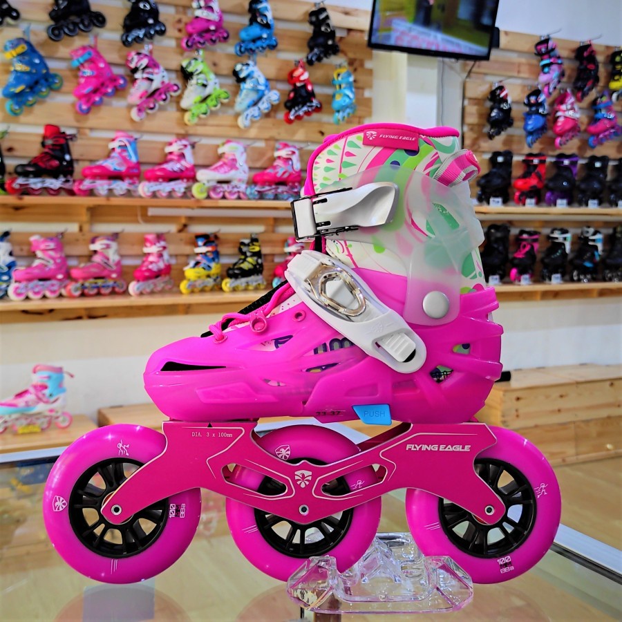 Sepatu Roda Anak Inline Skate Flying Eagle S6 Speed Pink