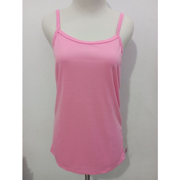 TANKTOP WANITA - TANK TOP TALI KECIL - SINGLET - KAOS DALAM WANITA L & XL-Pink