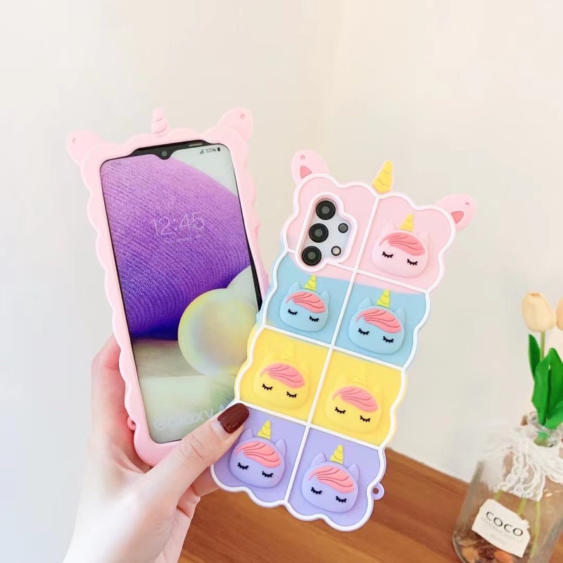 SAMSUNG S20 Fe S20 S20+ S20 Ultra S21 S21+ Plus S21 Ultra  S9 S9+ S10 S10+ Note 10 20 Ultra POP IT UNICORN PASTEL CASE SAMSUNG A11 M11 A20 A30 A30s A50 A31 A51 A71 A32 5g A01 A52 A72 A02 A02s A70 A50s A70s