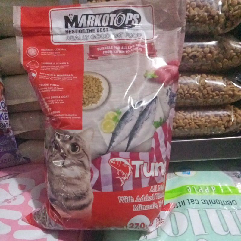 MARKOTOPS all life stage repack 1kg dry food makanan kucing