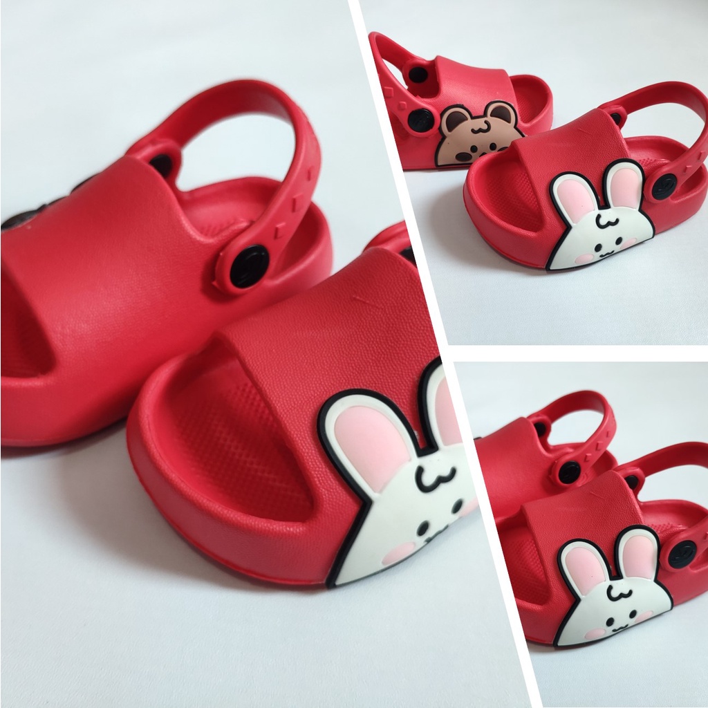 Sandal Anak Bayi Kokop Tali Cewek Cowok Beruang Kelinci 386E 20-25