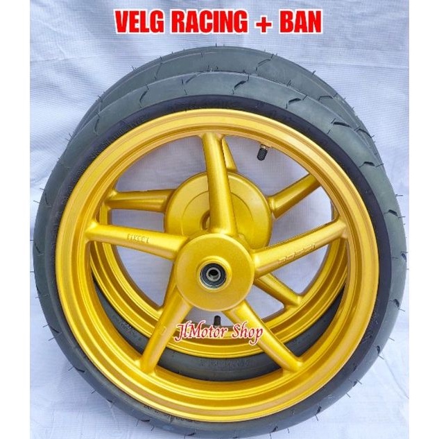 VELG RACING MODEL RCB BEAT SCOOPY GENIO VARIO 110 125 150 PALANG 5 PLUS BAN PRIMAAX DEPAN BELAKANG READY RING 14 &amp; 17