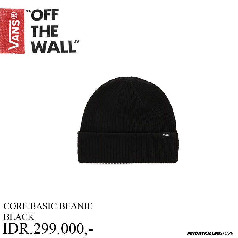 TOPI KUPLUK / BEANIE VANS OFF THE WALL | CORE BASIC BEANIE BLACK