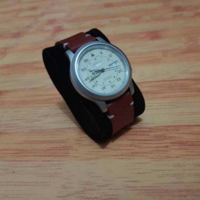 TALI JAM TANGAN KULIT ASLI - MERAH MAROON