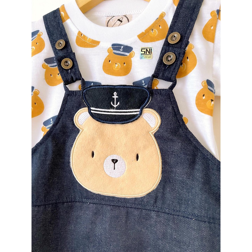 ORI BABYBEB PREMIUM CHINOS Overall SUIT 1-3 tahun Baju Setelan Celana Pergi Jalan Fashion Anak Bayi Cowok Laki Terlaris Lucu