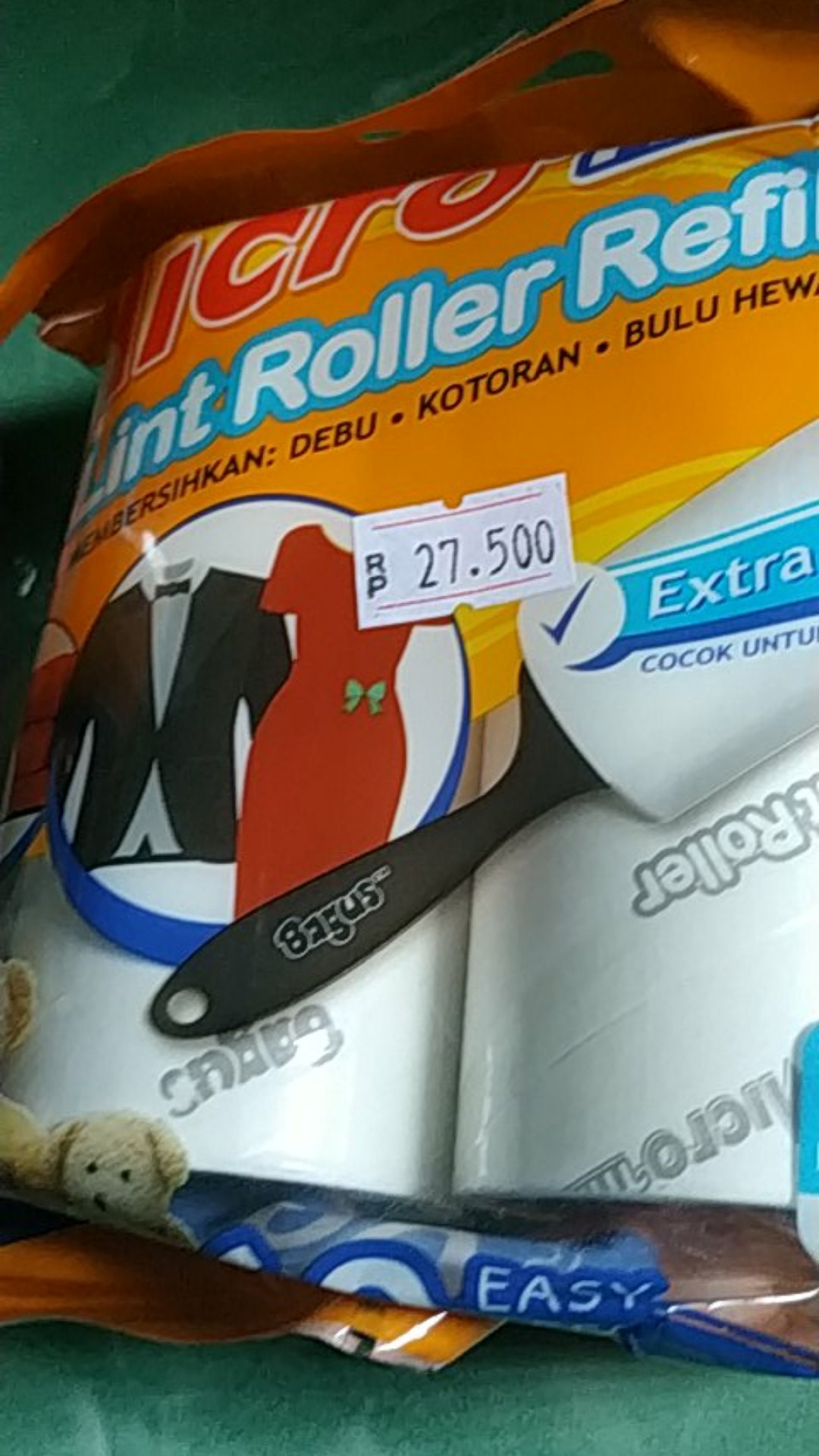 Bagus W-22312 Lint Roller Ref (2 Pcs) Tipe 310 Pembersih Bulu, Debu