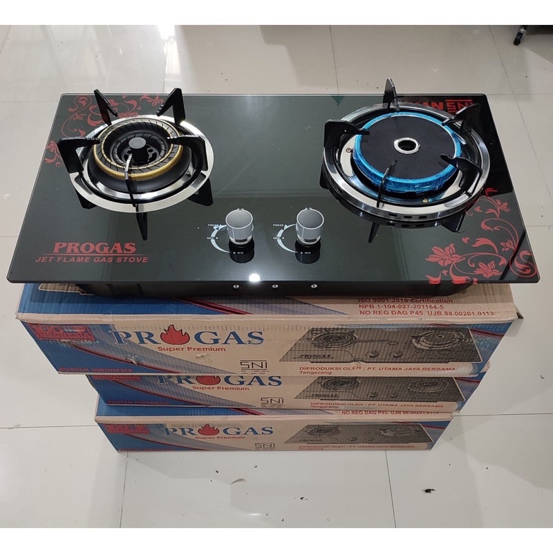 Progas - Kompor Tanam 2 Tungku Progas Mix Gas Infrared PG-569