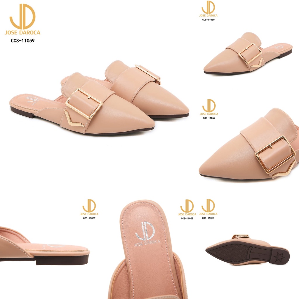 JOSE DAROCA Mules Flat Shoes Pointed # CCS-11059 # ORIGINAL