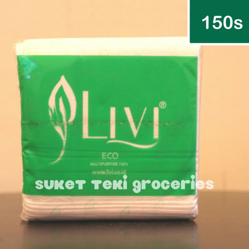 Tissue Livi Eco Pop Up Multipurpose 150s Tisu Meja Simpel