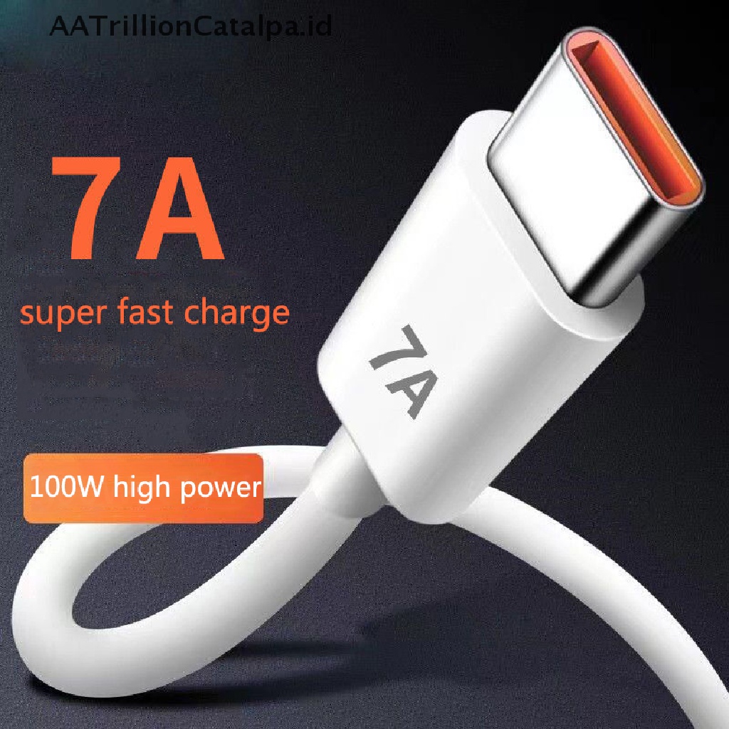 Aatrillioncatalpa 7A 100W Kabel Charger USB Tipe C Untuk Huawei / Xiaomi / Samsung