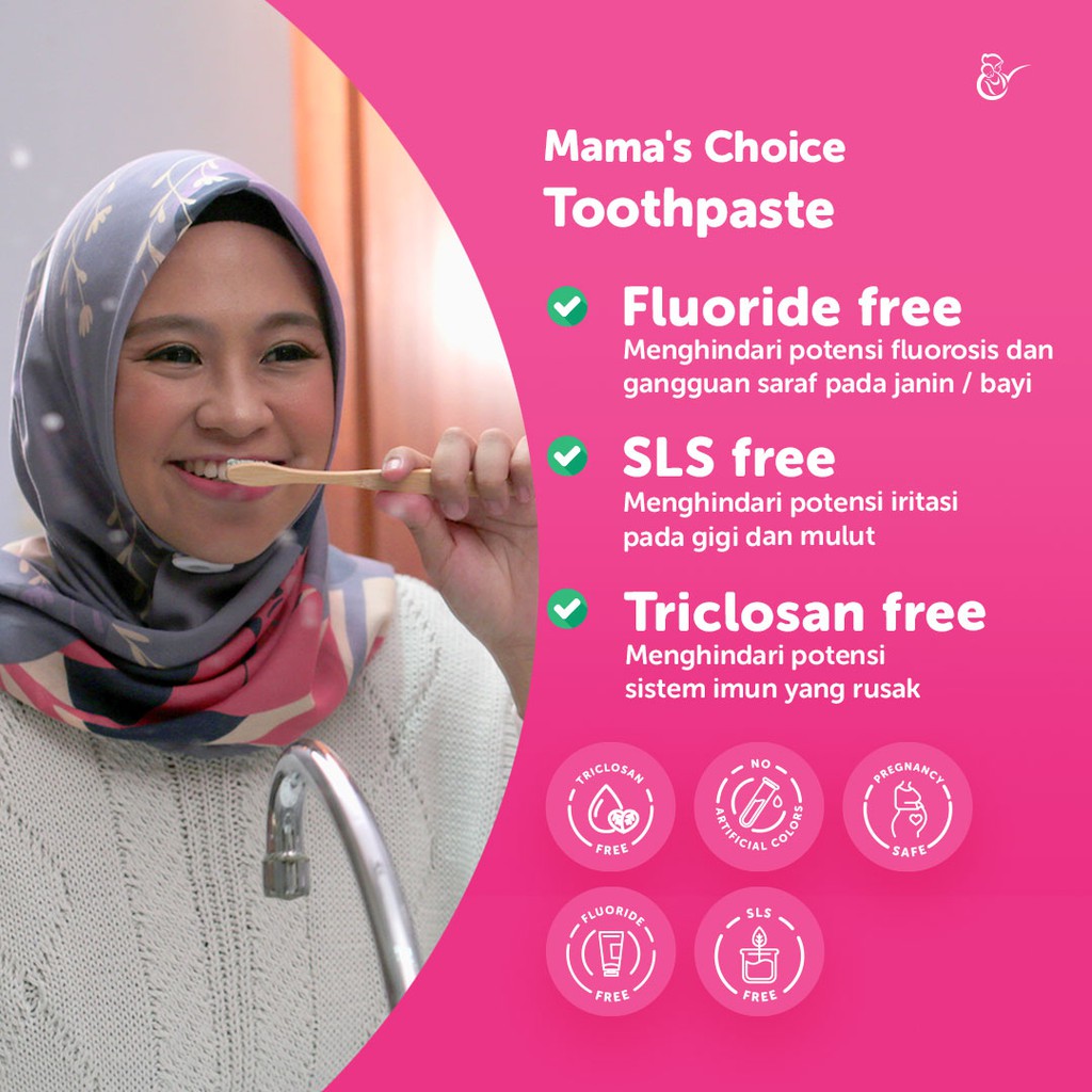 Mamas Choice Toothpaste (Pasta gigi halal tanpa fluoride khusus ibu hamil &amp; menyusui) n