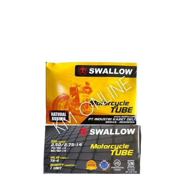 BAN DALAM DALEM MOTOR MATIC RING 14 250/275-14 MERK SWALOW SWALLOW