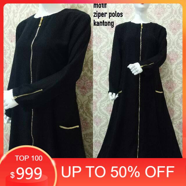 Abaya Bordir Hitam Mewah Turkey Hitam Jumbo Anak Polos Jetblack  Hitam polos Turkey Dubai Terbaru 55