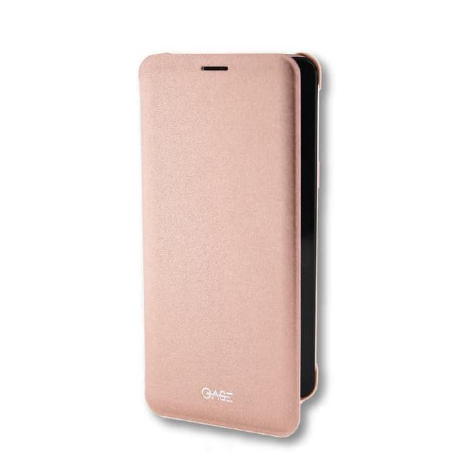 PROMO..!! OASE LEATHER CASE OPPO SMARTPHONE F7 FLIP CASE - ROSE GOLD *