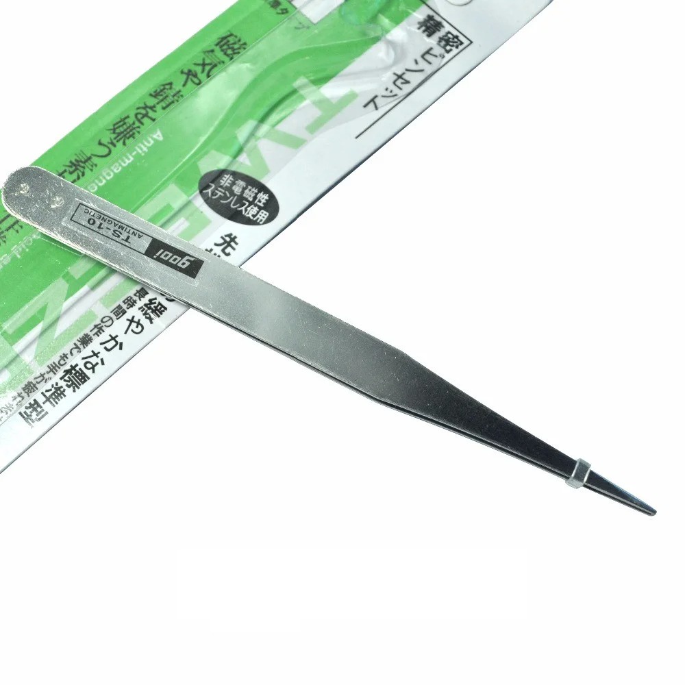 Pinset GOOI TS-10 TS10 Lurus Lancip Tweezer Anti Magnetic Stainless