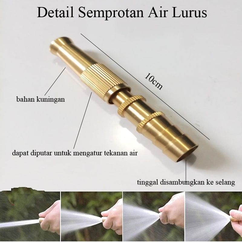 Nozzle Spray Kuning / Semprotan Taman Nozzle Sprayer / Semprotan Air Lurus Kuningan